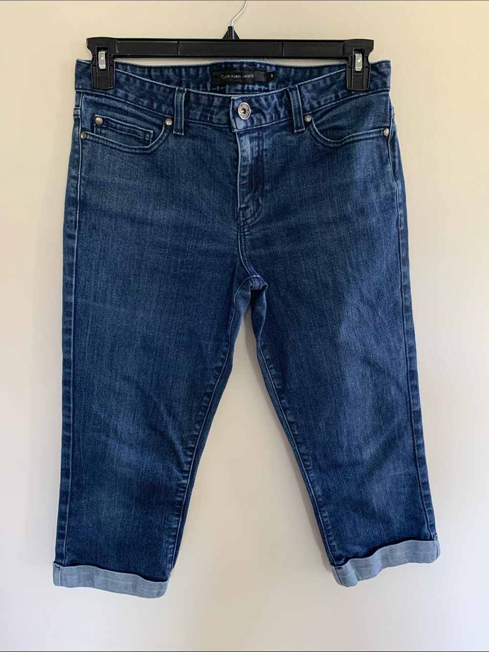 Calvin Klein Women’s Dark Blue Crop Jeans